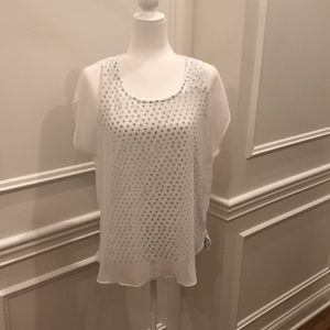 Chico’s Black and White Polka Dot Shirt